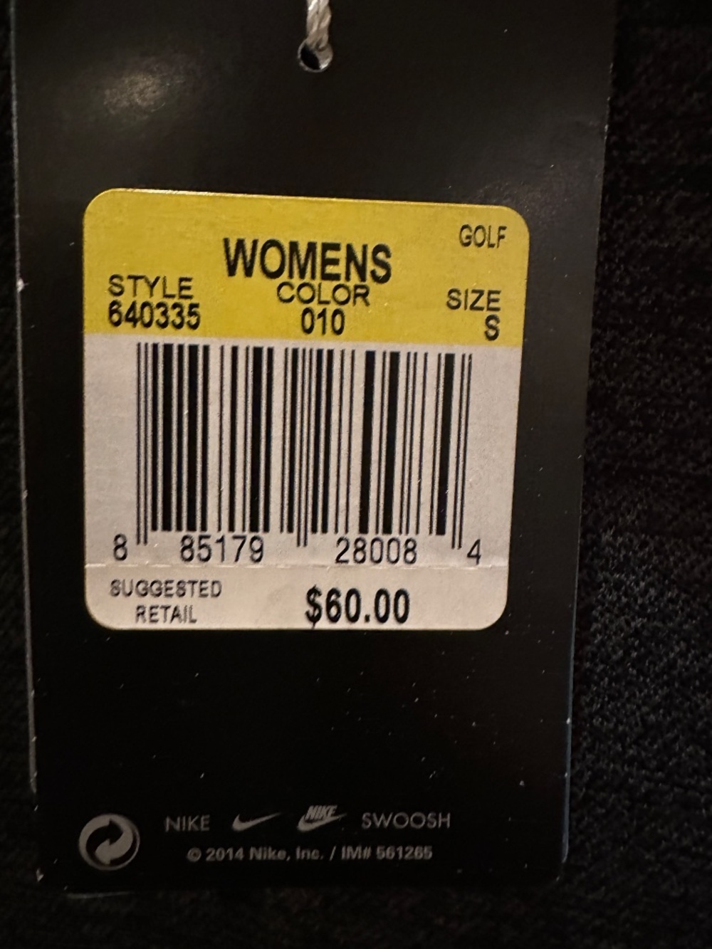 *NWT* NIKE Golf - Women's size SMALL dark gray dri-fit shirt - Picture 3 of 5